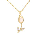 GARGANTILHA TULIPA BANHADA EM OURO 18K